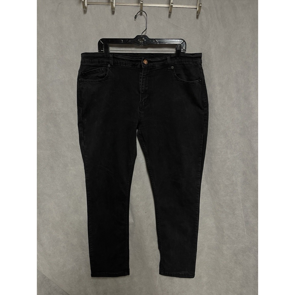 Mugsy Jeans Men 38X31 Black Clutch Denim Pant Straight Casual Outdoor Goth Cyber